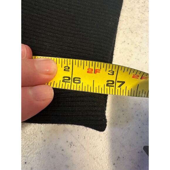 Theory Womens M Pull On HR Stretch Foldover Waist Jogger Pants Black Pockets A14 - Picture 7 of 7